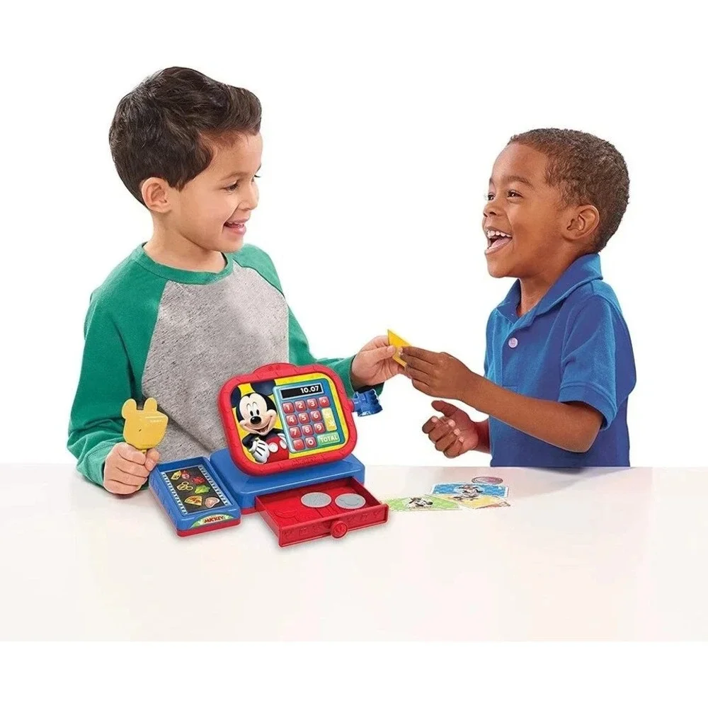Disney Junior Mickey Mouse‎ Cash Register Toy Realistic Sounds Phrases 10 Pieces